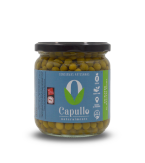 Legumbres Guisantes al natural extra Frasco 370 ml scaled